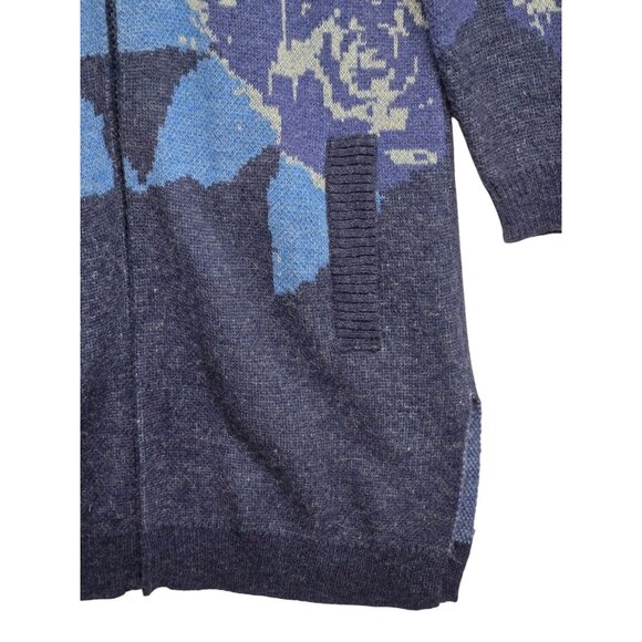 Soft Surroundings Womens Large Duster Cardigan Sweater Blue Open Front Casual - Picture 4 of 6